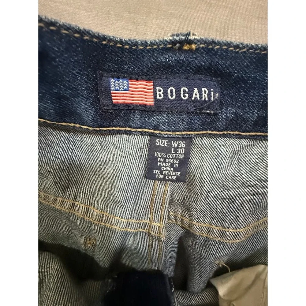 Vintage BOGARI‎ Mens Blue Denim Jeans Classic Fit Straight Mens Size 34x30 Adult